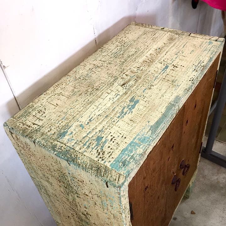 ハンドメイドチェスト　シャビーブルー
