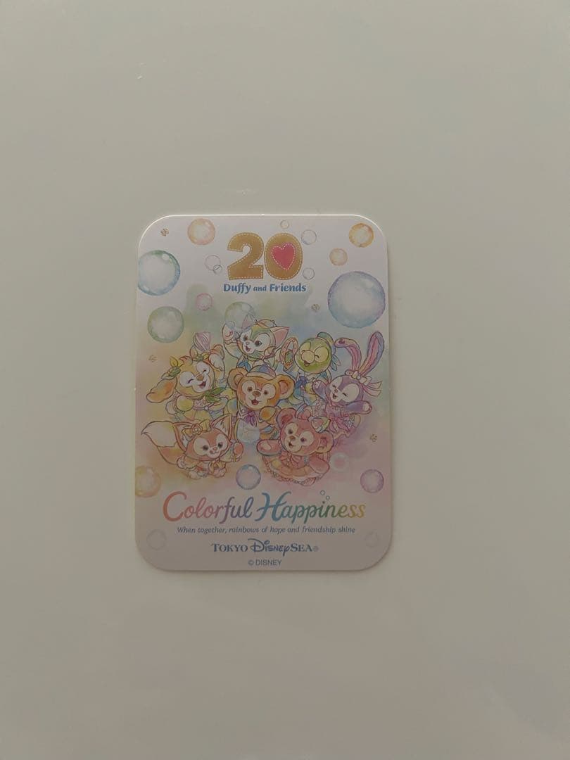 ステッカー付 ディズニー　バケパ　ショルダーバッグ　カラフルハピネス　ダッフィー