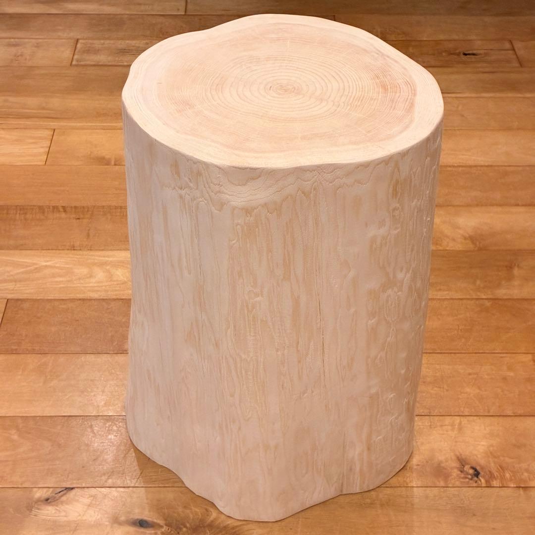 ひのき　丸太 スツール 椅子　No.1594