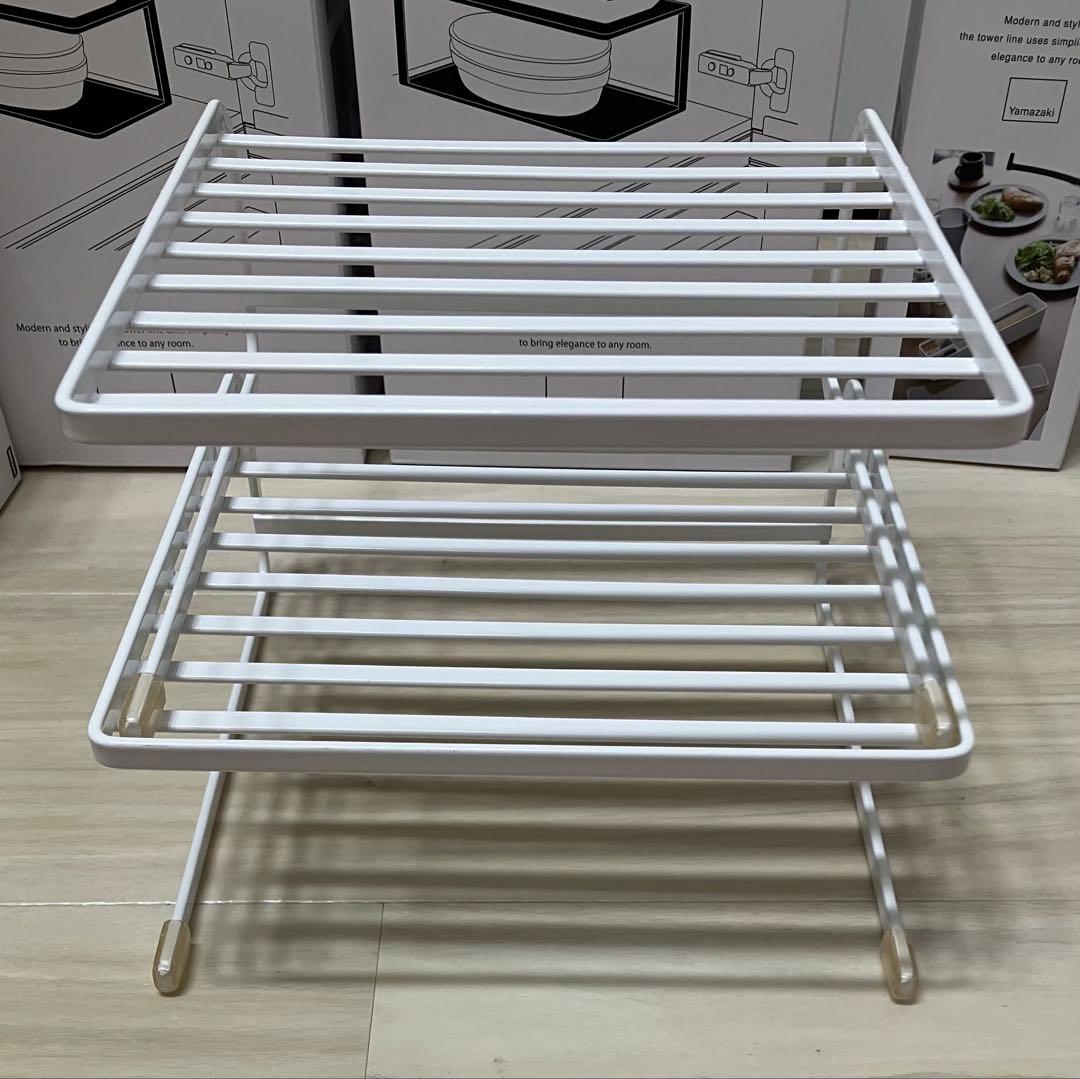 【美品11点】タワー山崎実業ディッシュラック・カトラリーケース、ニトリ ランプ他