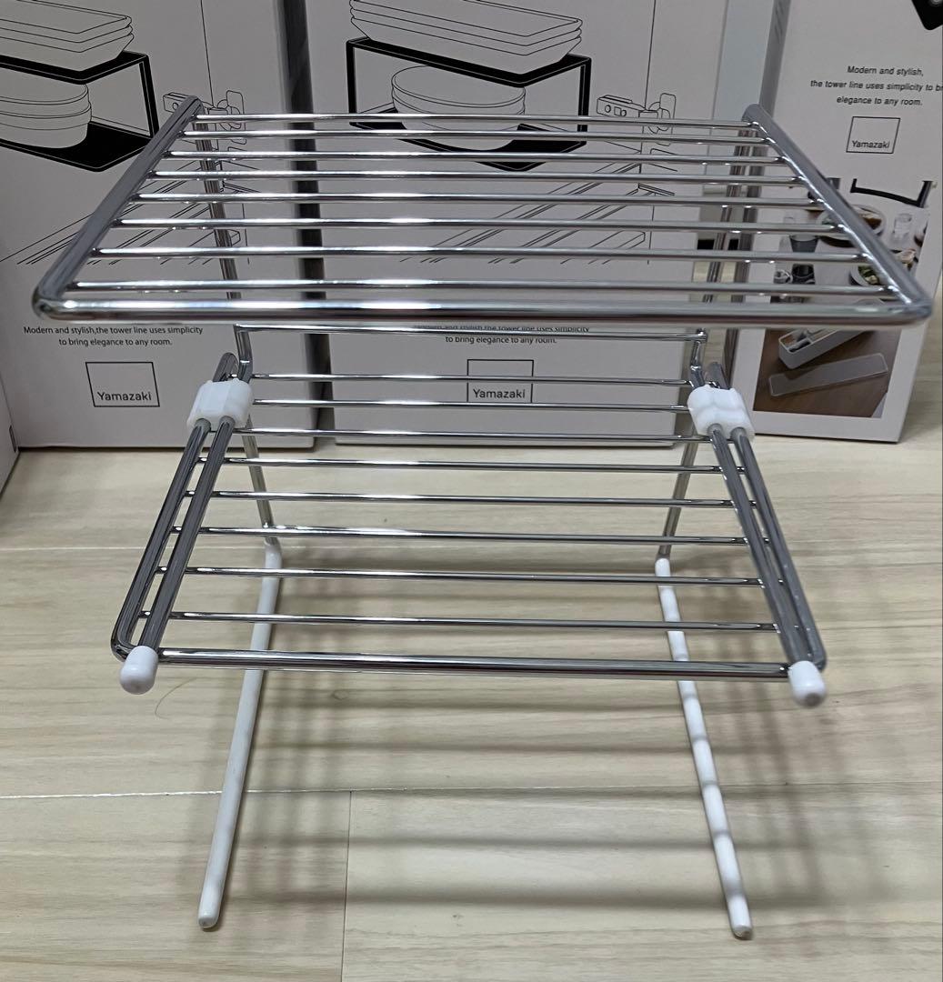 【美品11点】タワー山崎実業ディッシュラック・カトラリーケース、ニトリ ランプ他