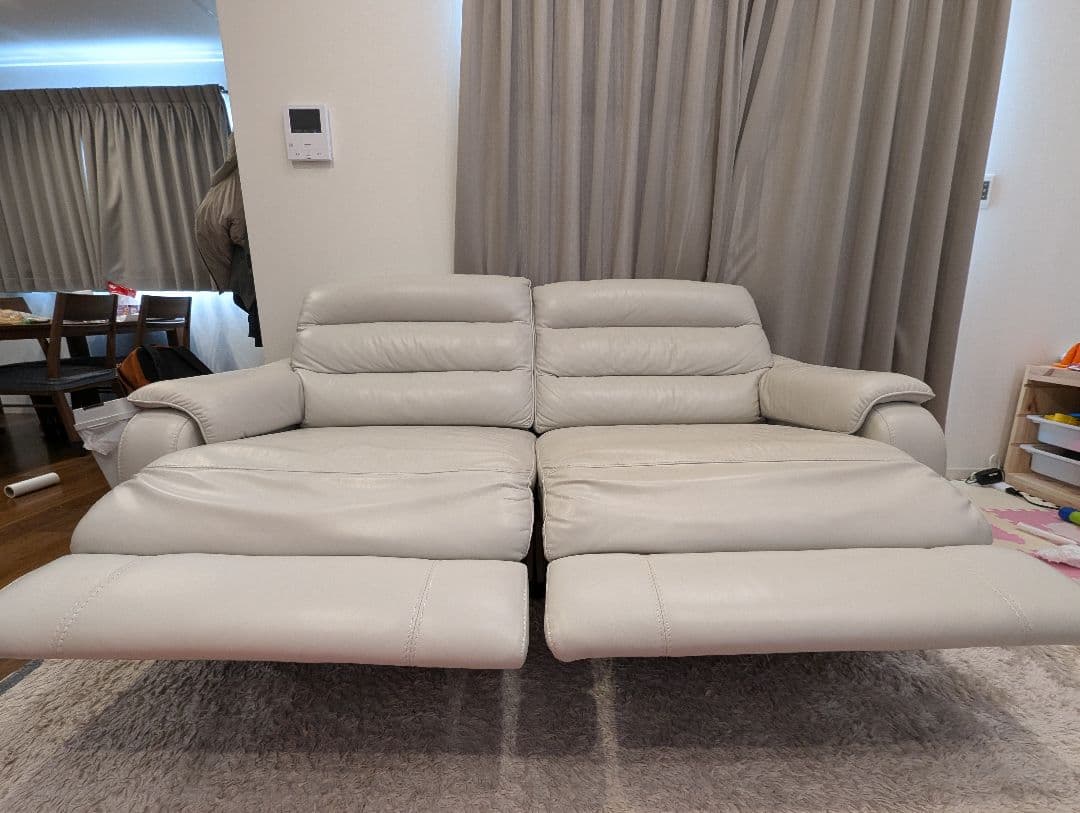 3人掛け両電動リクライニングソファ(クローナ スタンダードタイプ NB LGY)