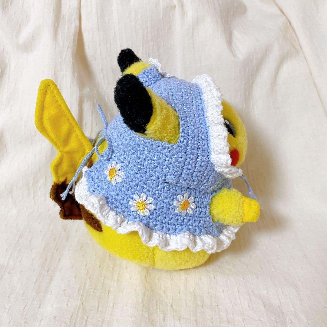 お花ワッペンワンピース3点セット ハンドメイド 初期ピカチュウ