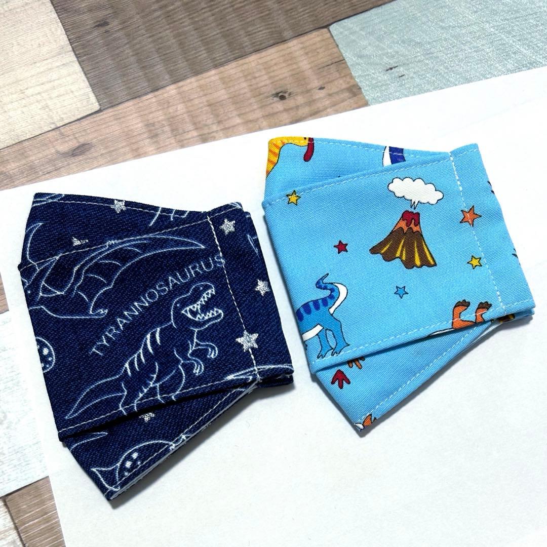 マスク 恐竜　2枚　B504 紐付き♪