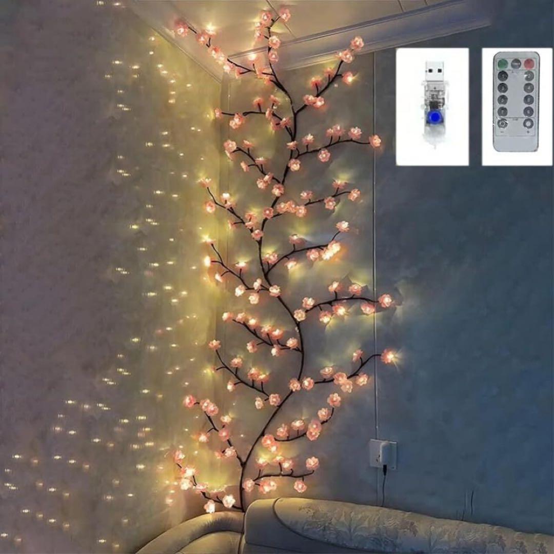 大人気】桜のウォールライト イルミネーション 間接照明 インテリア 暖色系