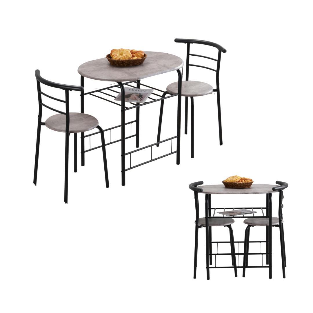 超人気！ダイニングテーブル ダイニングセット チェア2脚 オシャレ　GRAY