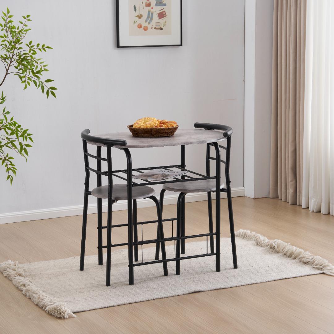 超人気！ダイニングテーブル ダイニングセット チェア2脚 オシャレ　GRAY