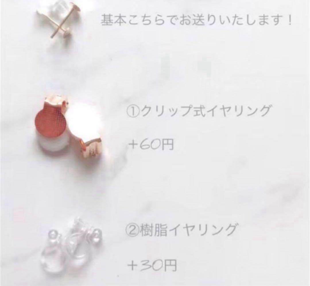 パープル系　ビジュー　ピアス　ハンドメイド　イヤリング変更可能