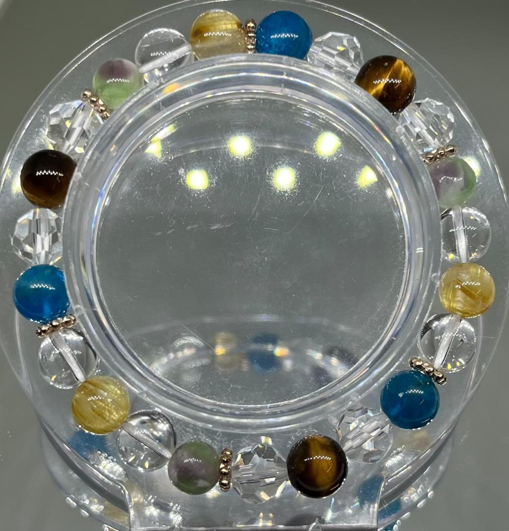 『オリジナルデザインブレス』エンジェルフェザーフローライト×ルチル　※送料無料