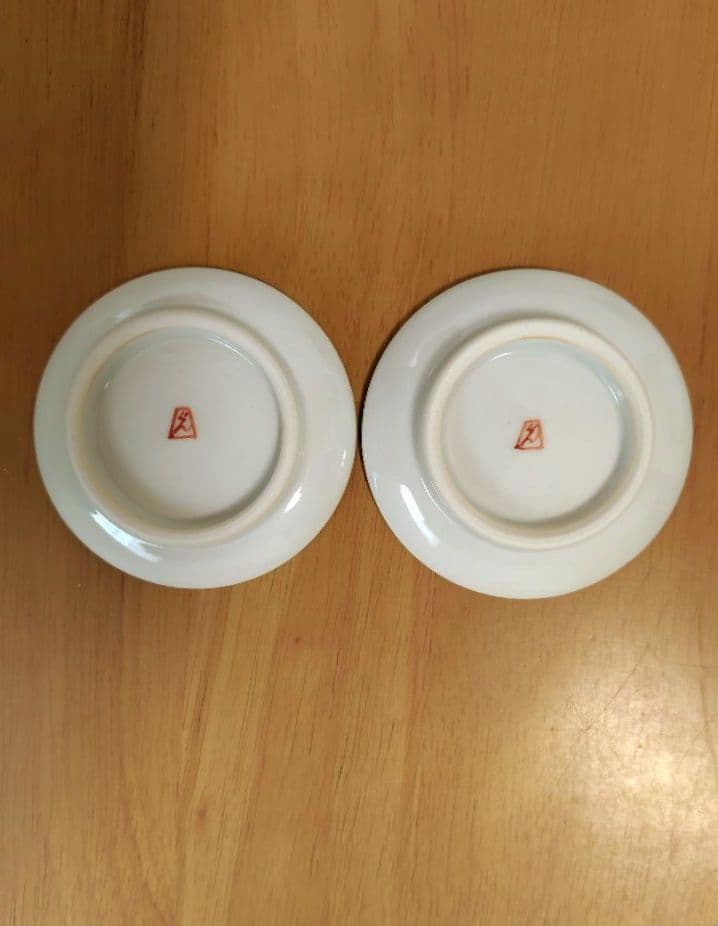 堀畑蘭さん 『色絵姫だるま』豆皿 ２枚セット