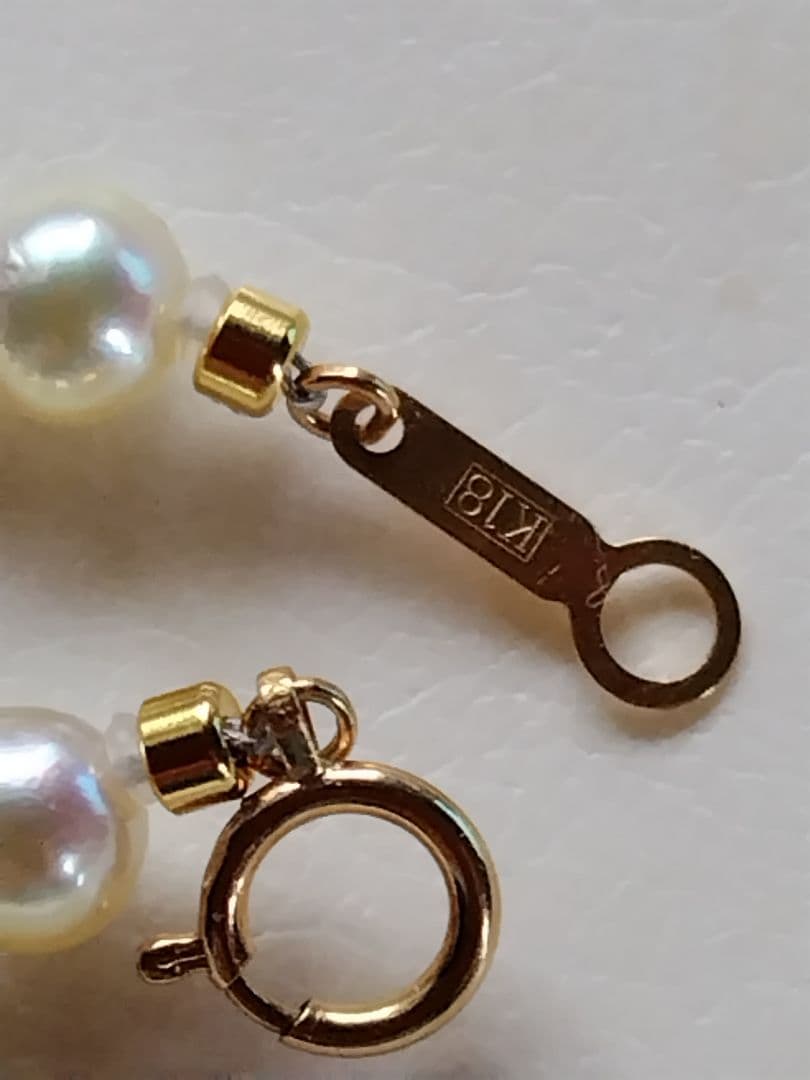 ２点になります。K18 アコヤ真珠ベビーパール　ネックレス