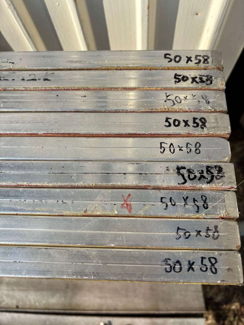 シルクスクリーンフレーム アルミ製 50x58 9本セット