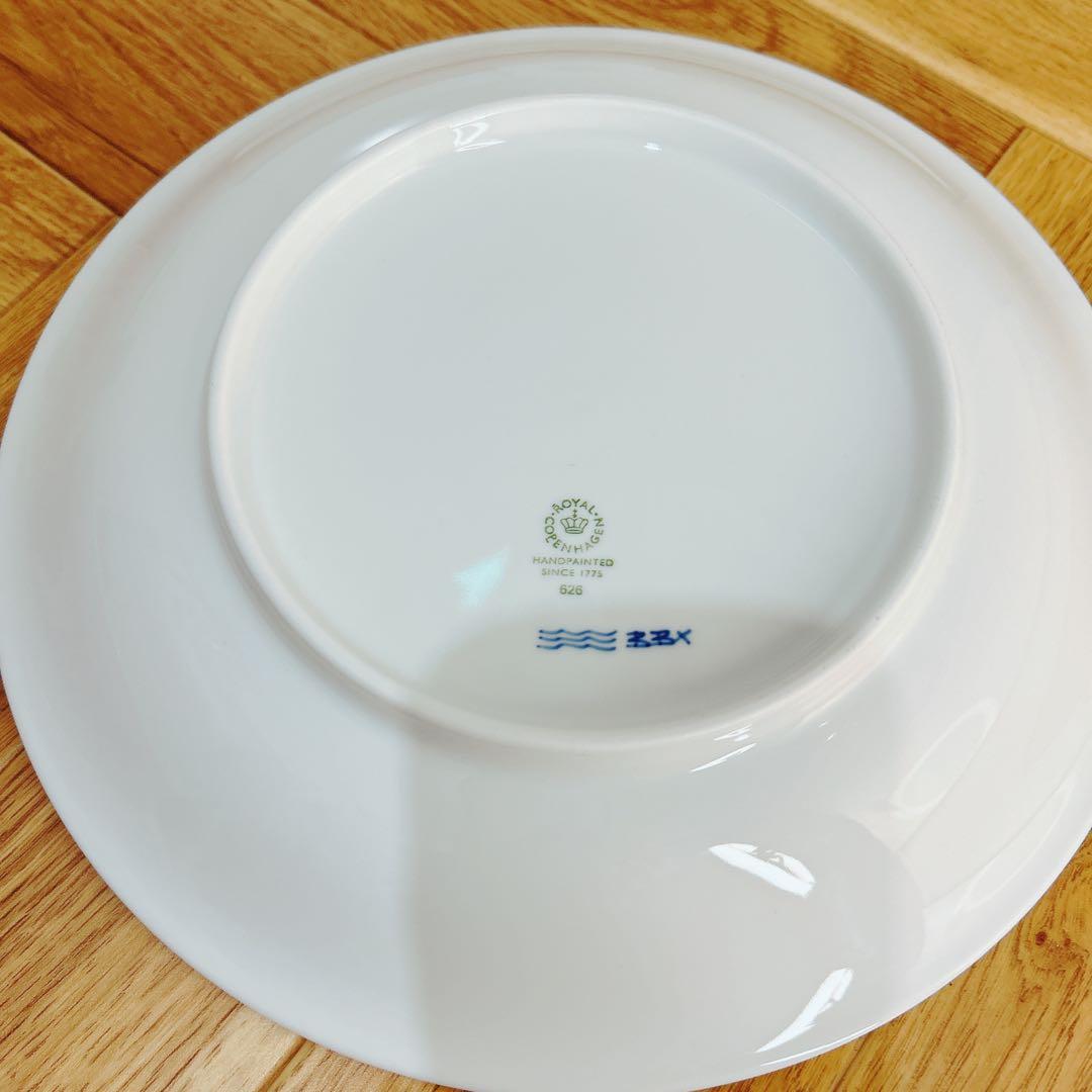 オリーブロイヤルコペンハーゲン ブルーパルメッテ プレートペア 26cm