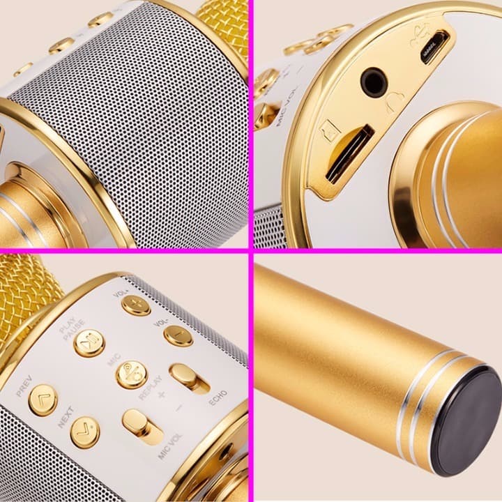 【青山テルマ使用】 Bluetooth ワイヤレス カラオケ マイク ピンク