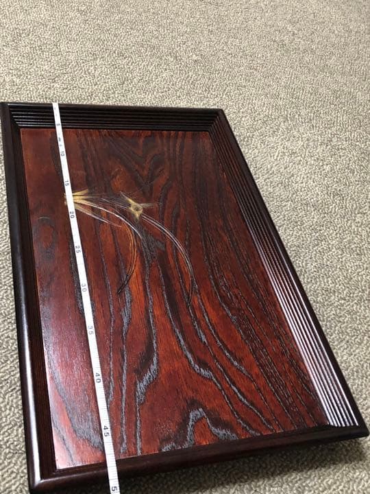 漆器木製漆 お盆 蘭