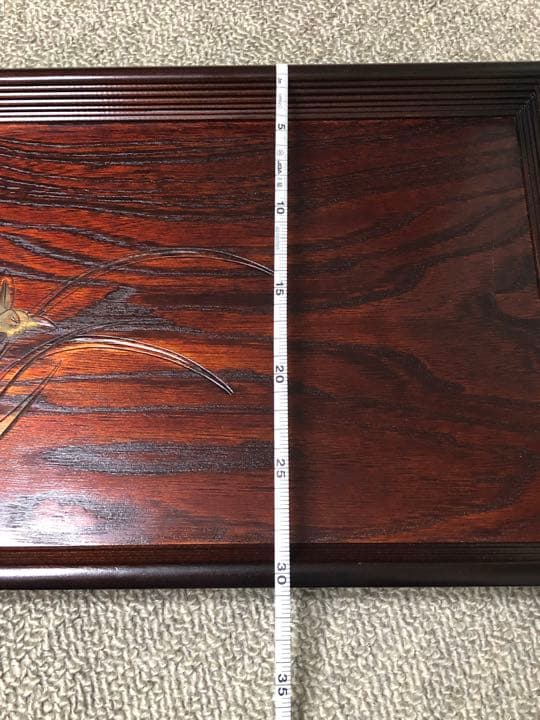 漆器木製漆 お盆 蘭