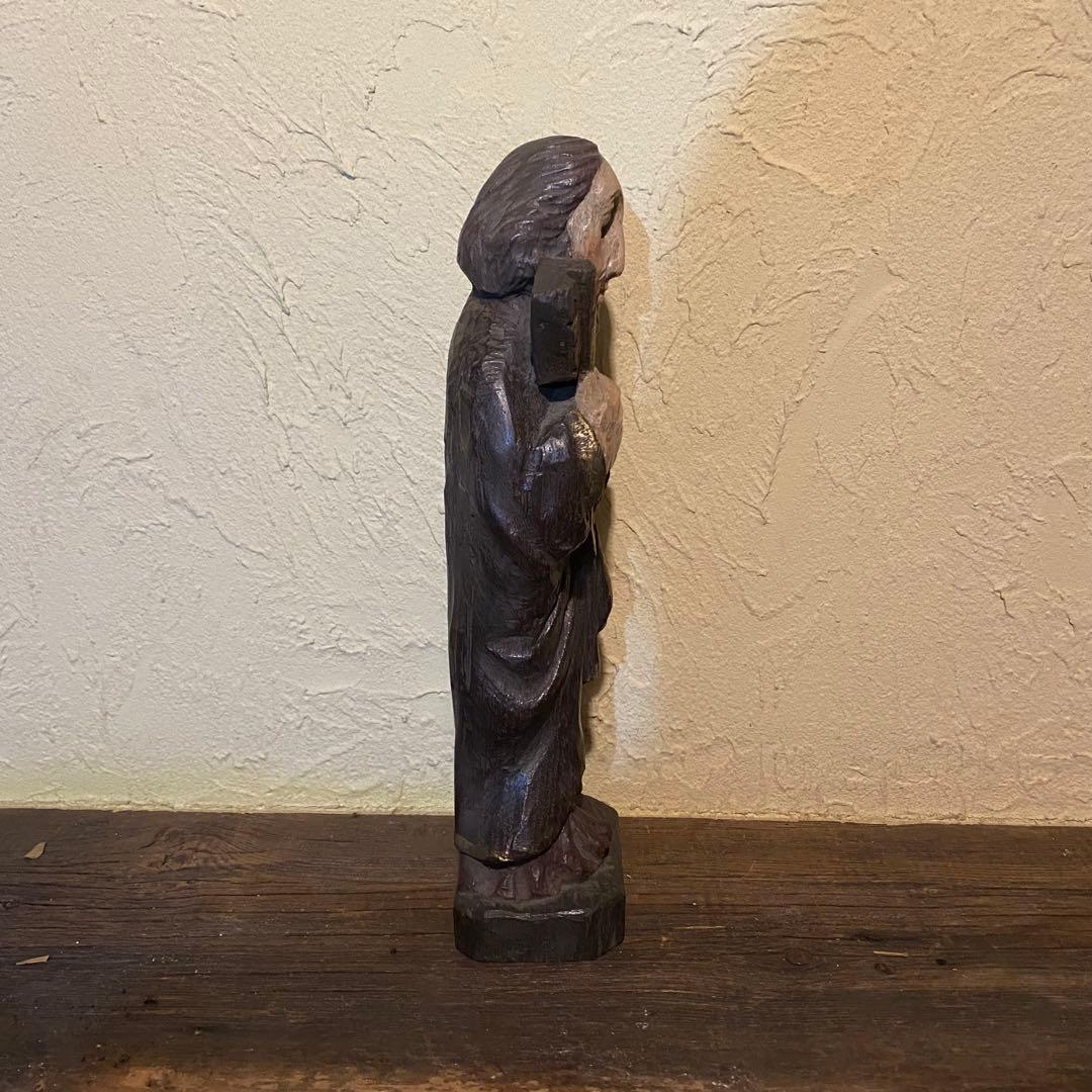 聖ペテロ（サン・ピエトロ）のアンティークの木製彫刻