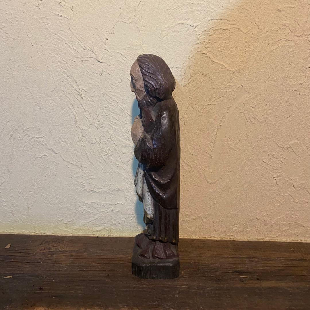 聖ペテロ（サン・ピエトロ）のアンティークの木製彫刻