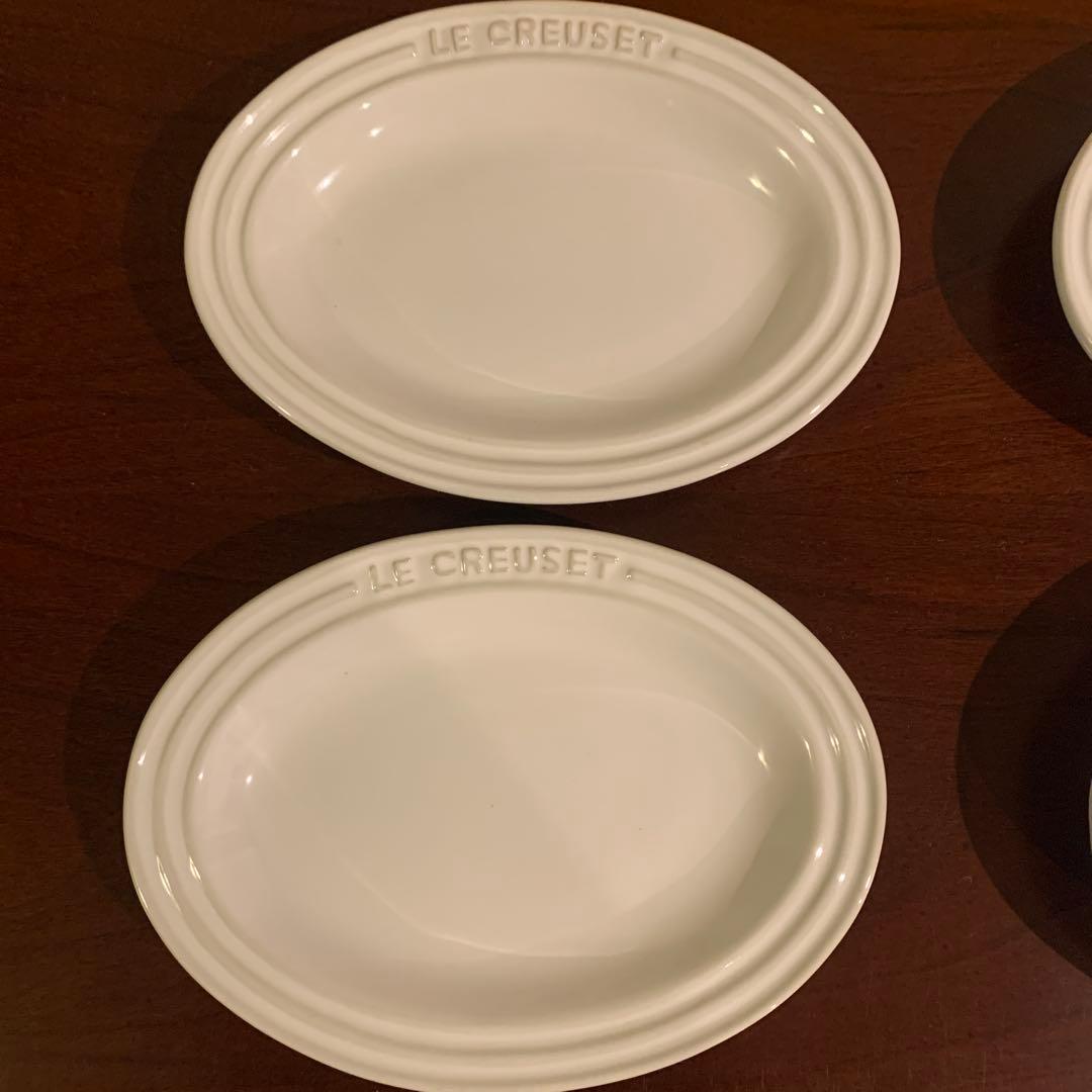 ルクルーゼ　ミニオーバルプレート　ホワイト４枚セット♪