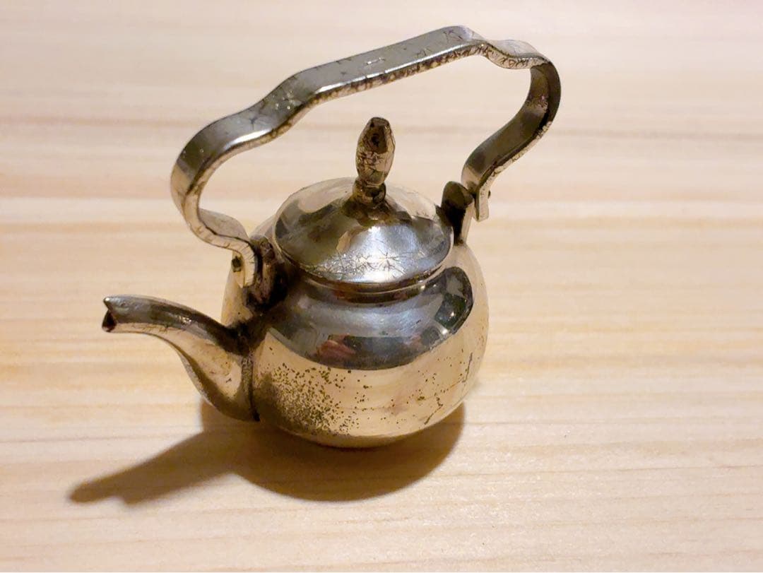 オランダHooijkaas社製、純銀835S『ミニチュア・ケトル』ヴィンテージ