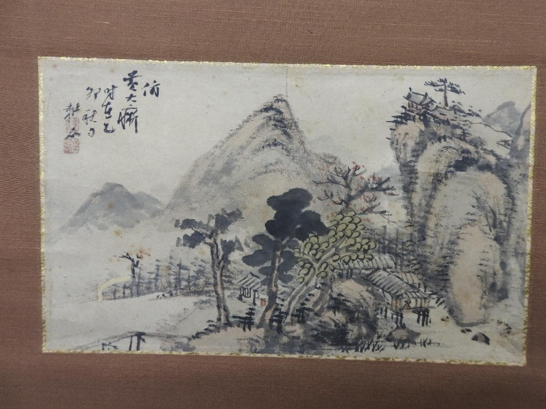 耕石　山水図　箱なし　MA852