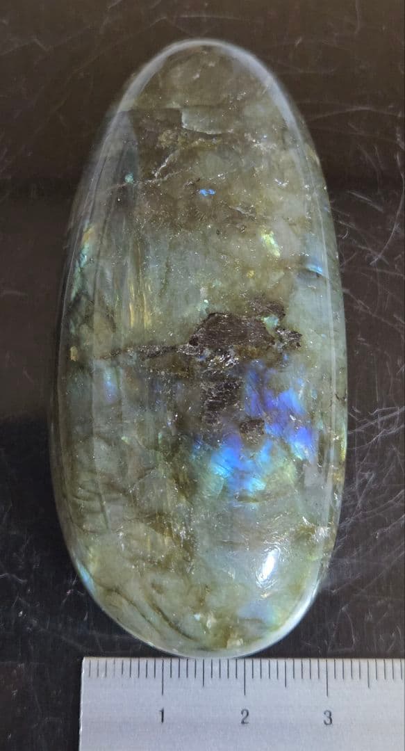 ラブラドライト　曹灰長石　87g　W30×D75×H22mm