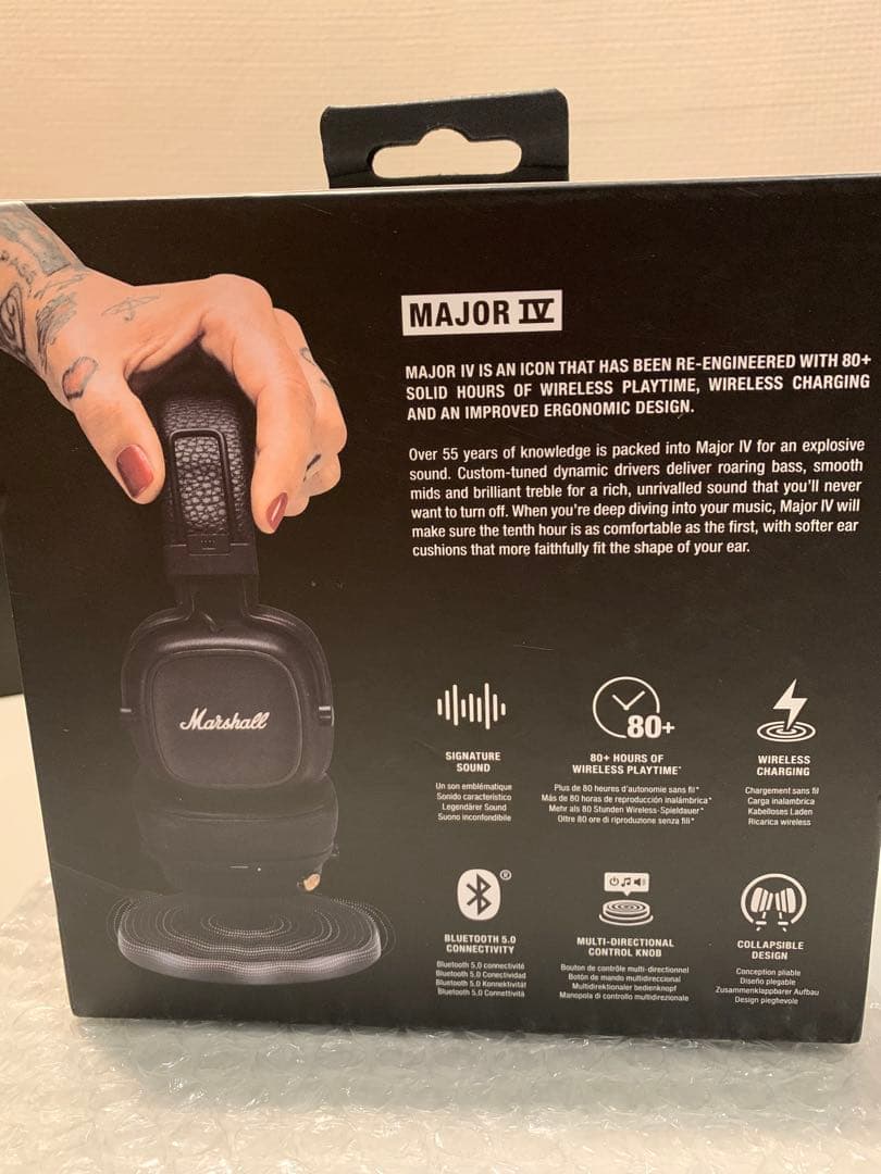 新品 Marshall Major IV ワイヤレスヘッドフォン