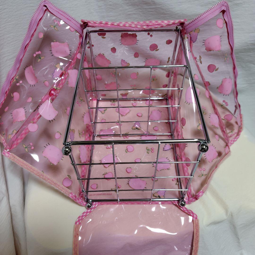 ハローキティ カバー付きラック スチールラック 飾り棚 フルーツ