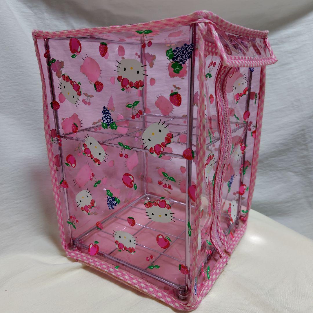 ハローキティ カバー付きラック スチールラック 飾り棚 フルーツ