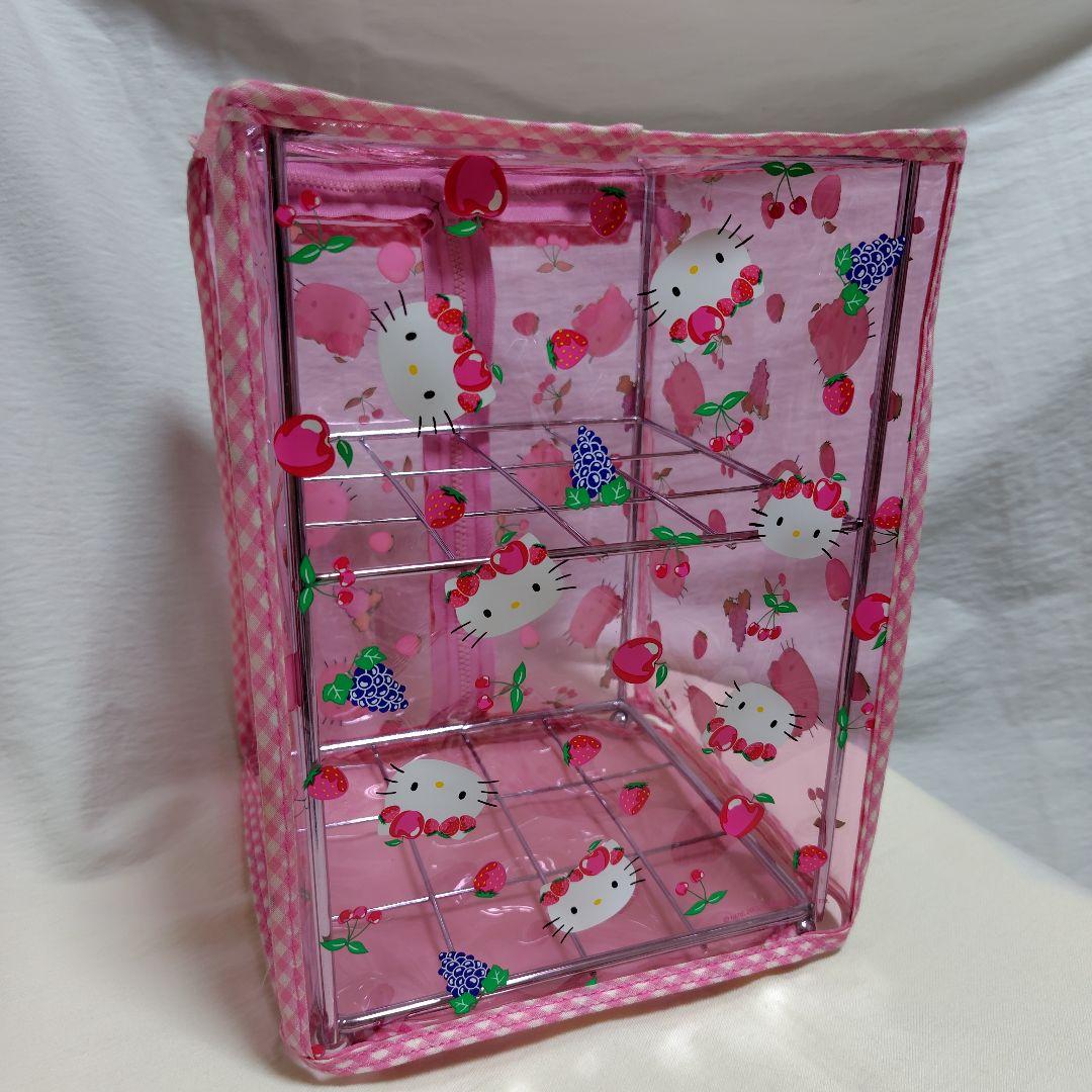 ハローキティ カバー付きラック スチールラック 飾り棚 フルーツ