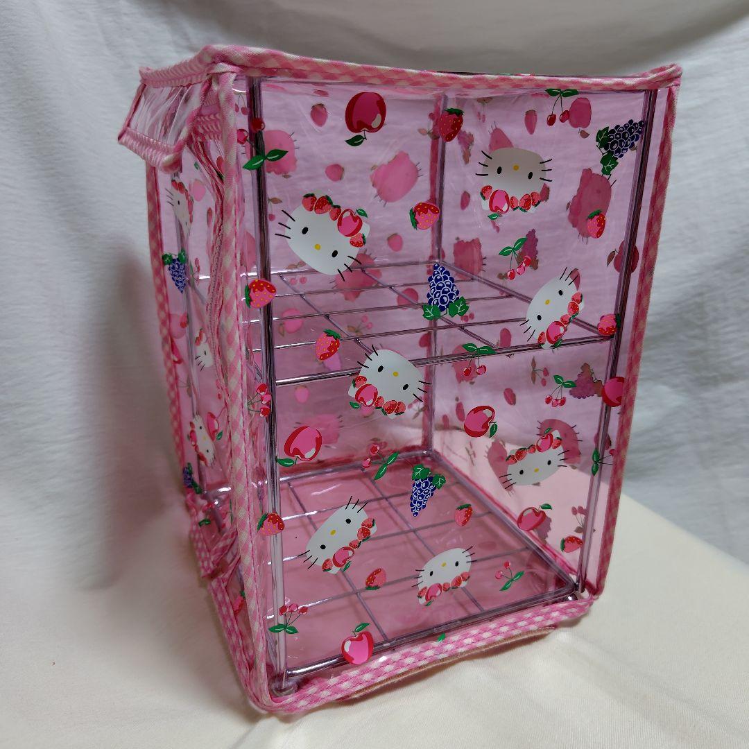 ハローキティ カバー付きラック スチールラック 飾り棚 フルーツ