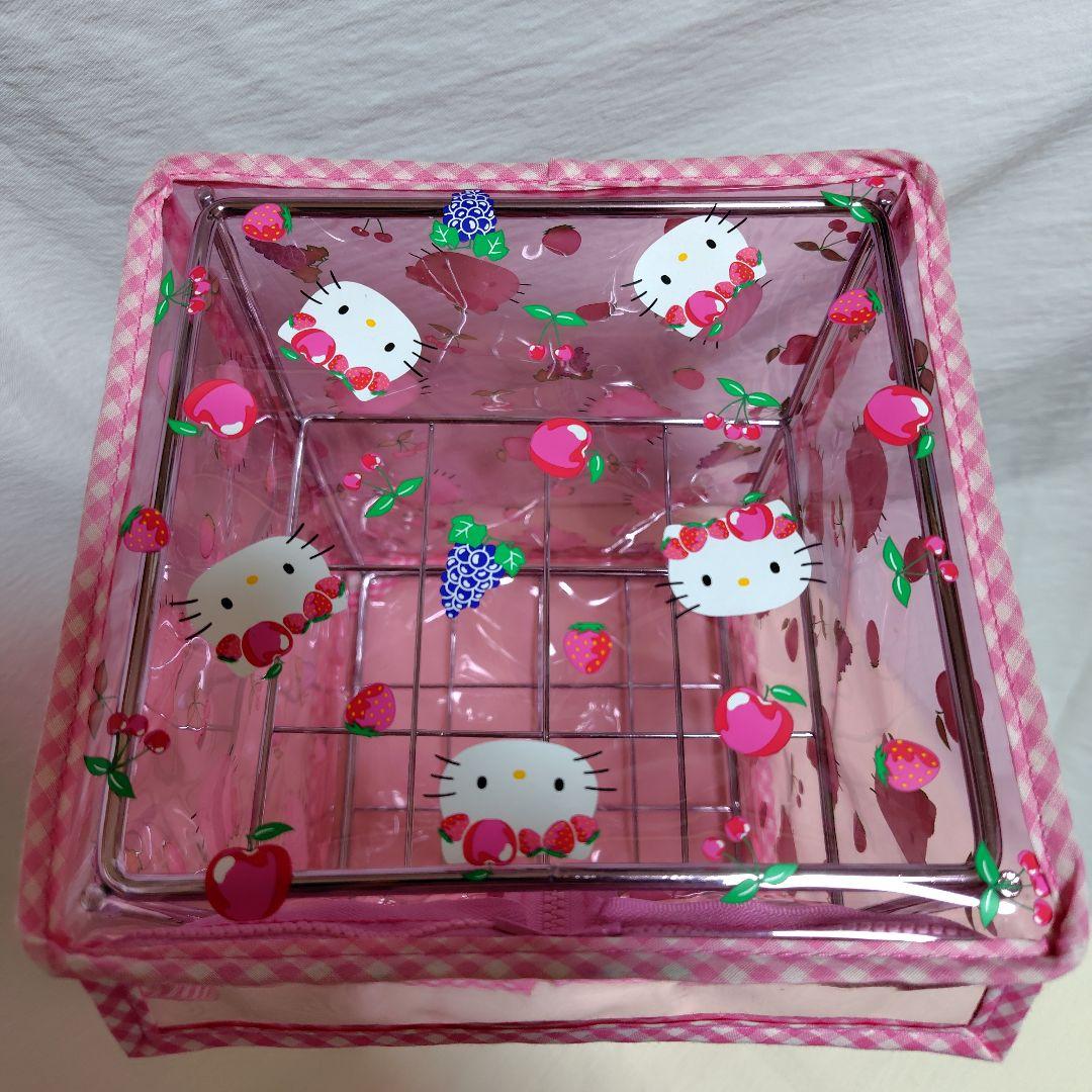 ハローキティ カバー付きラック スチールラック 飾り棚 フルーツ