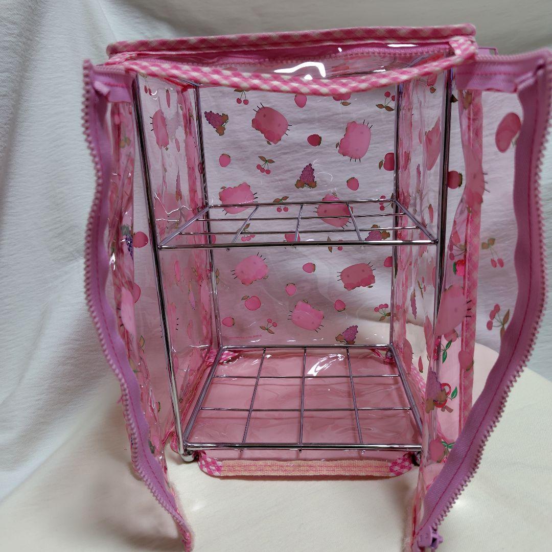 ハローキティ カバー付きラック スチールラック 飾り棚 フルーツ