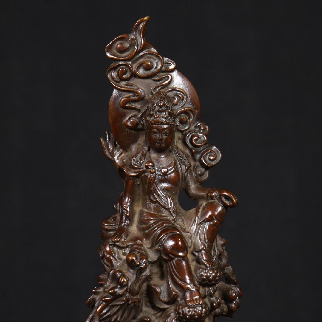 仏教美術 仏像 自在観音 小仏像 銅製 銅器