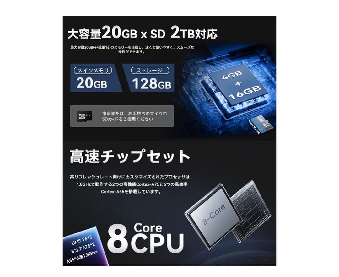 大特価⭐️タブレット 10インチ Wi-Fiモデル 128GB アンドロイド16