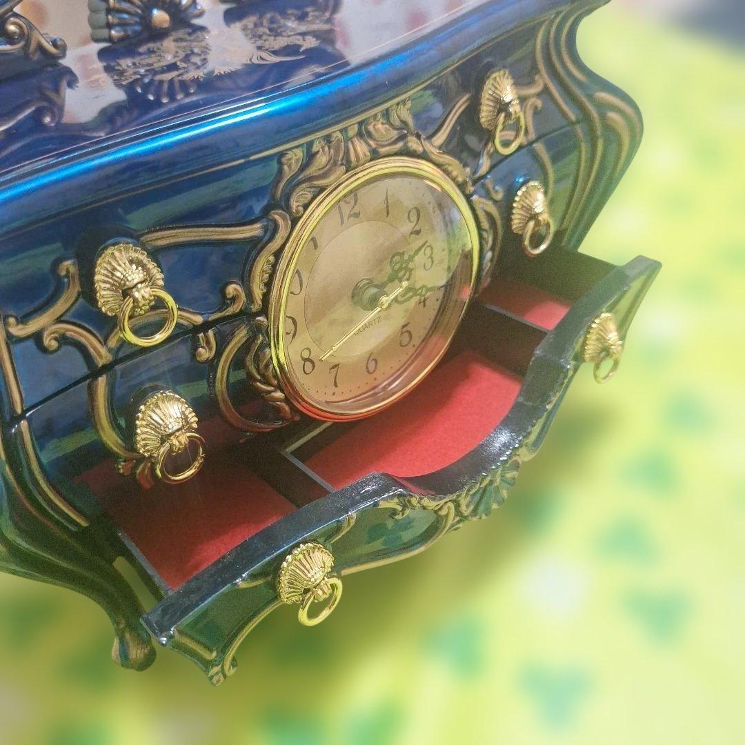 アンティーク　ミニドレッサー 　 時計　オルゴール付き