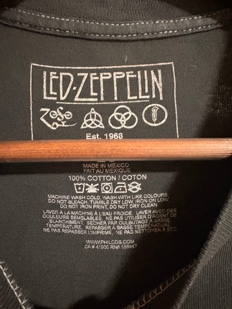LED ZEPPELIN Tシャツ チャコールグレー 100%コットン