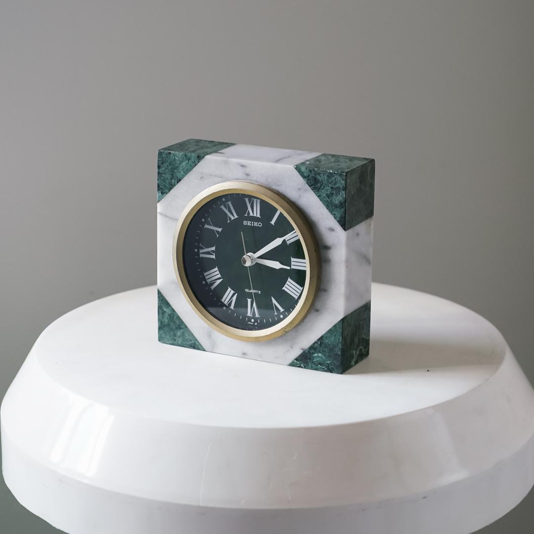 80's vintage SEIKO 置時計 大理石 ミッドセンチュリー レトロ