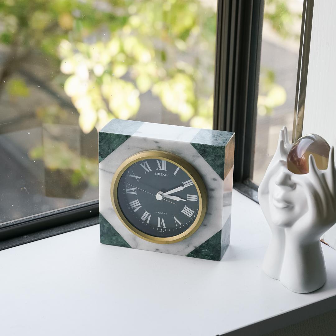 80's vintage SEIKO 置時計 大理石 ミッドセンチュリー レトロ