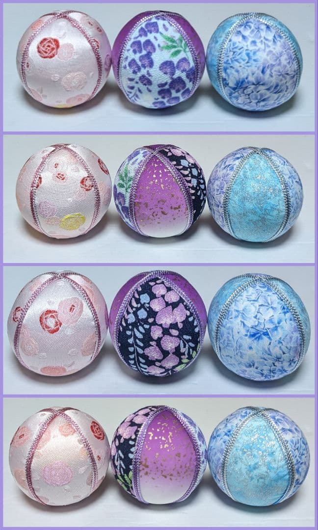 ピックル様 手毬10cm4点・8cm3点、座布団8cm3点、ウッドリング4点