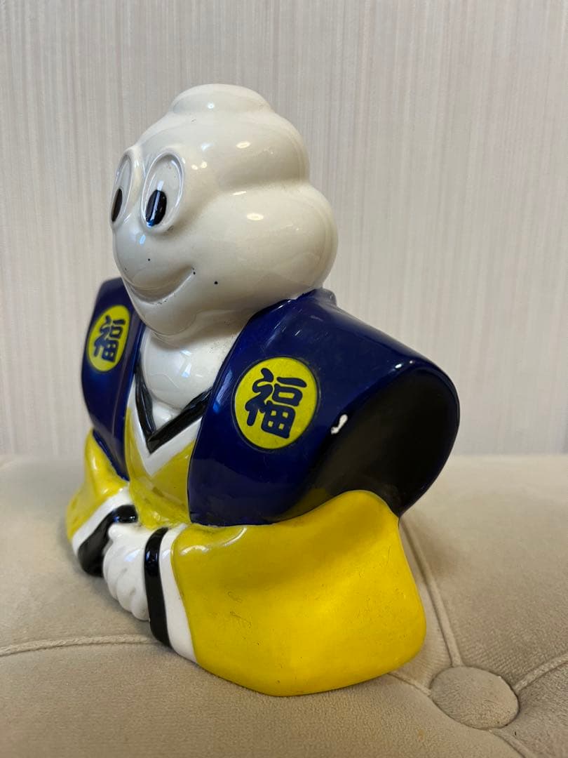 ビバンダム陶器貯金箱MICHELIN ミシュラン/縁起物/商売繁盛/福助