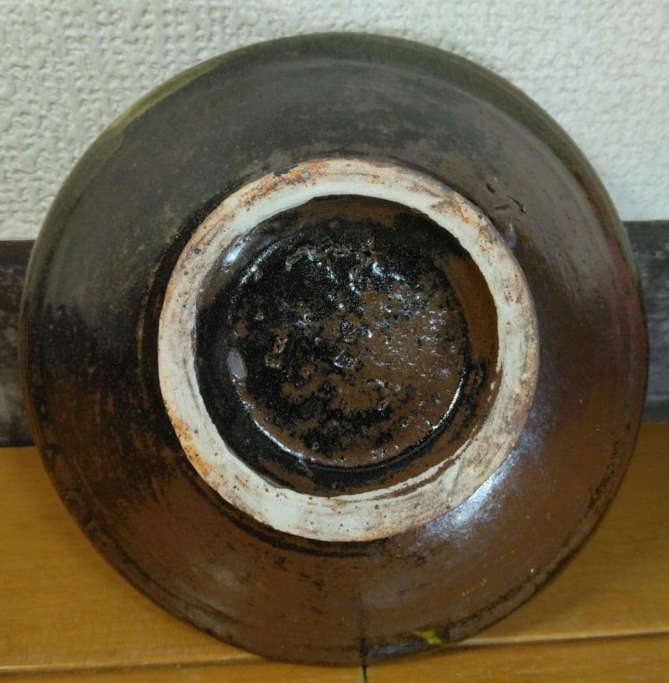 人間国宝 金城次郎 魚紋皿 栞 共箱 美品 壷屋焼 ｗ14.5cm やちむん