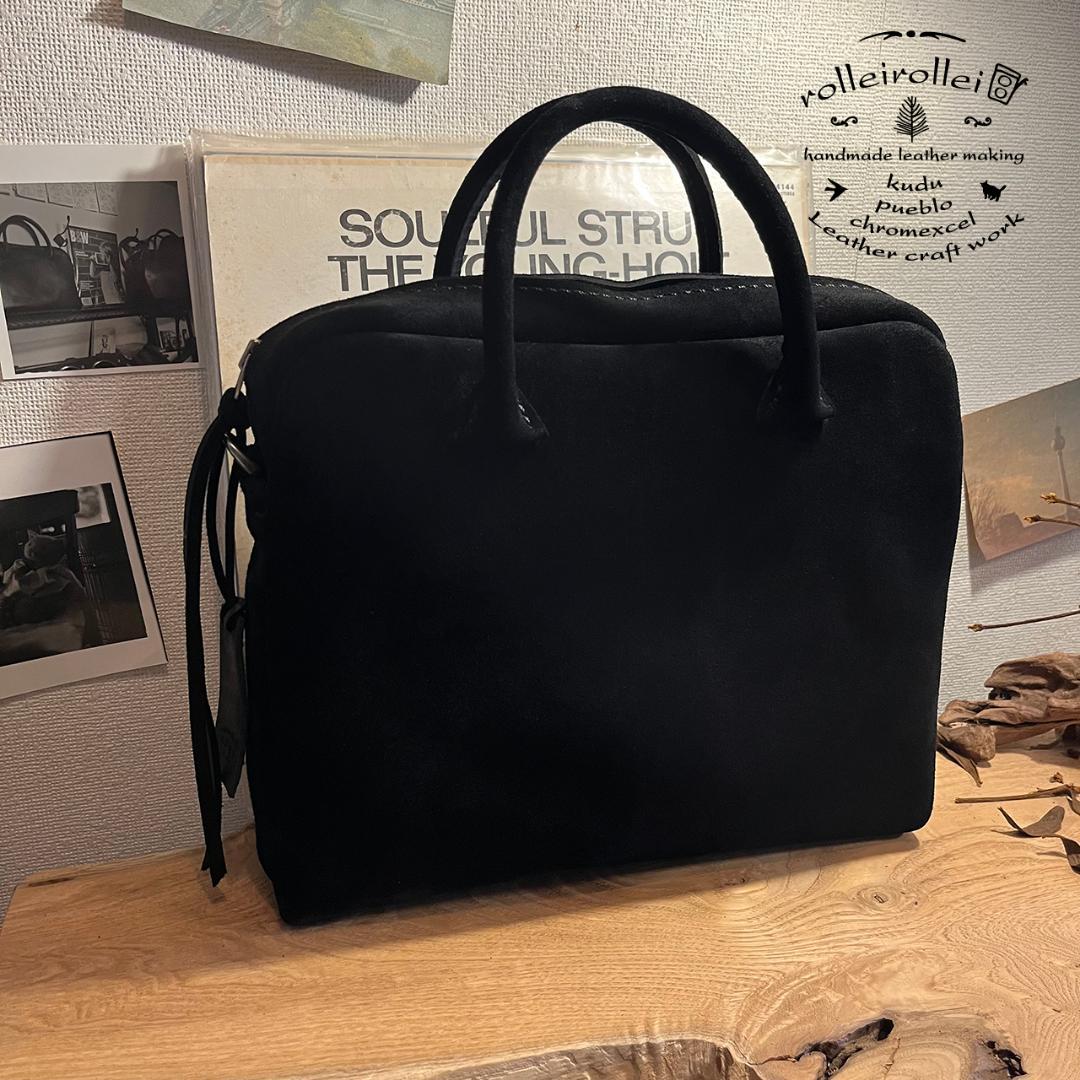 kudu革 ビジネスバッグ kudu革バッグ スエードバッグ Lot#267