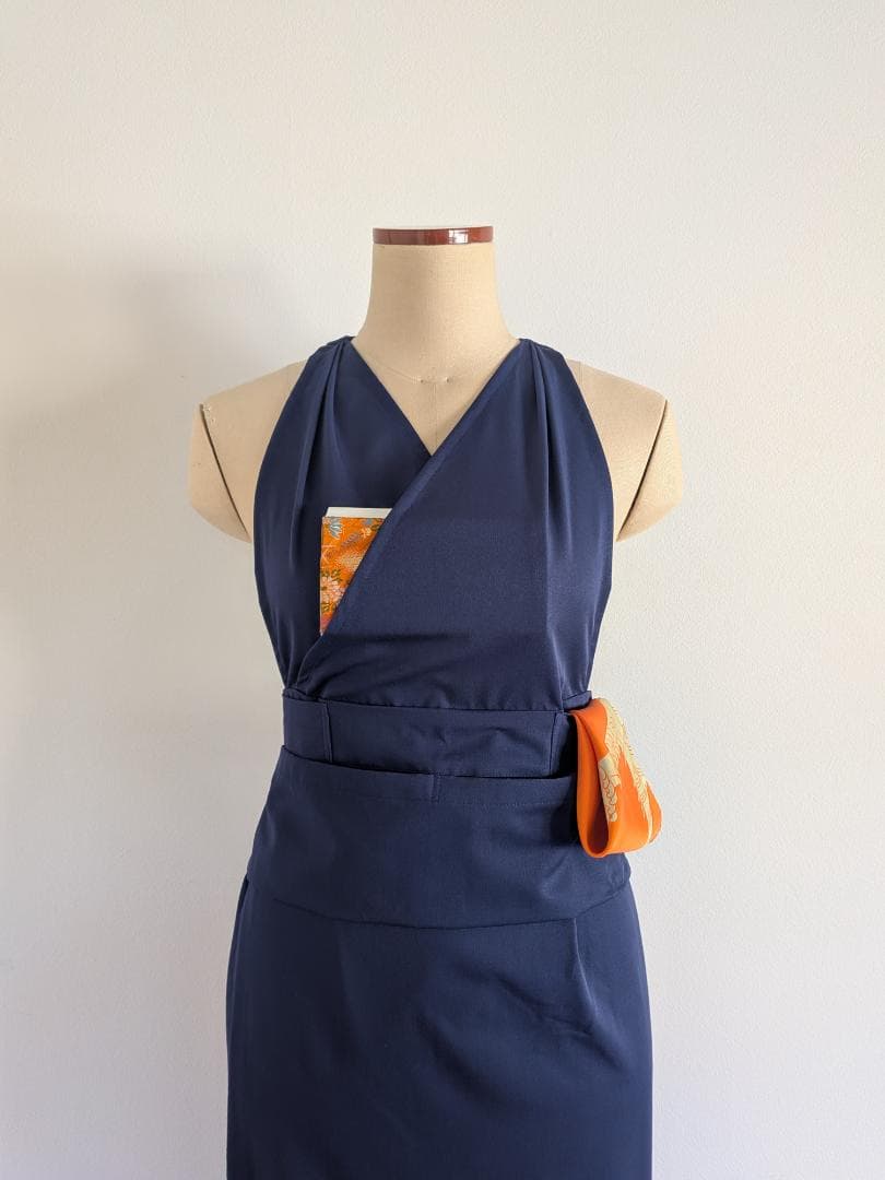 茶道稽古着　二部式　ツイル　ネイビー