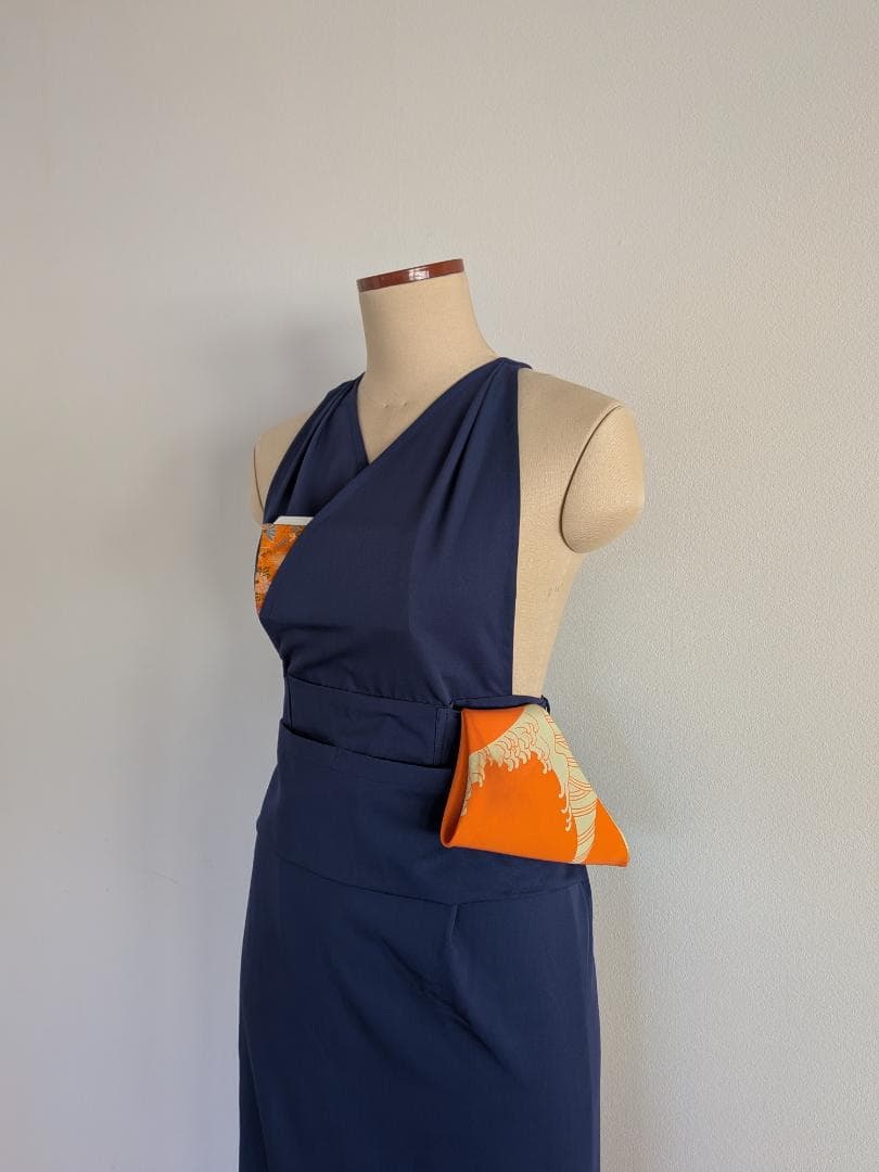 茶道稽古着　二部式　ツイル　ネイビー