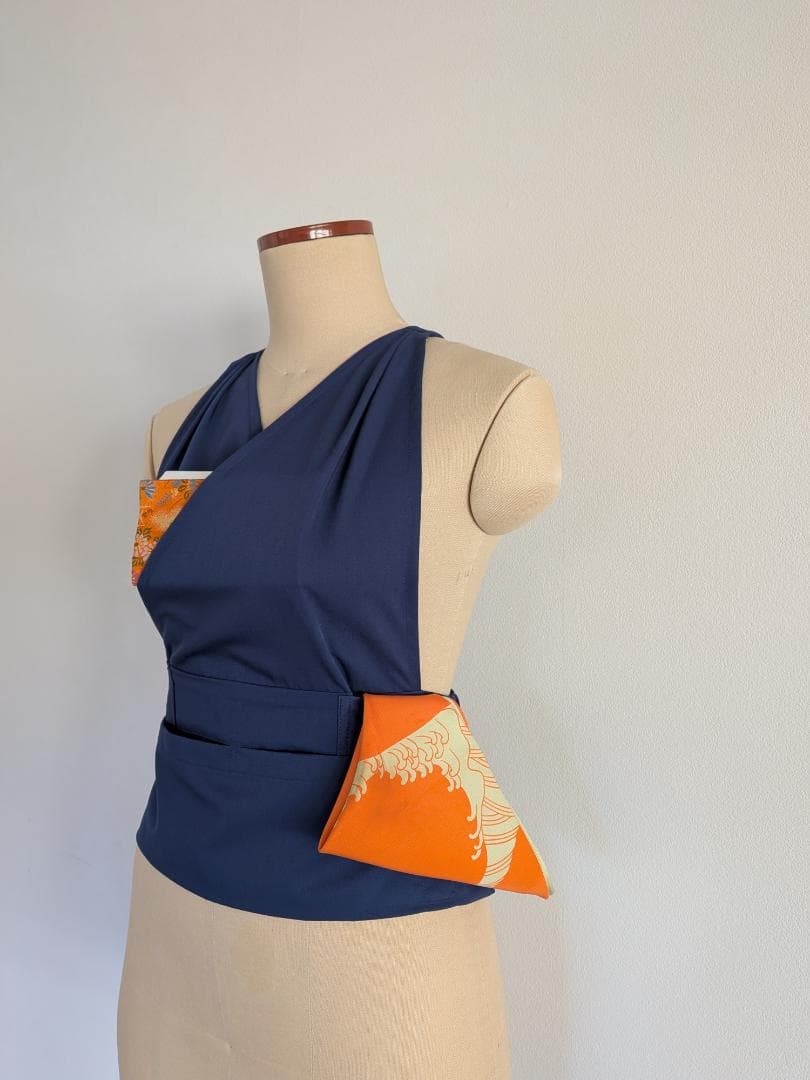 茶道稽古着　二部式　ツイル　ネイビー