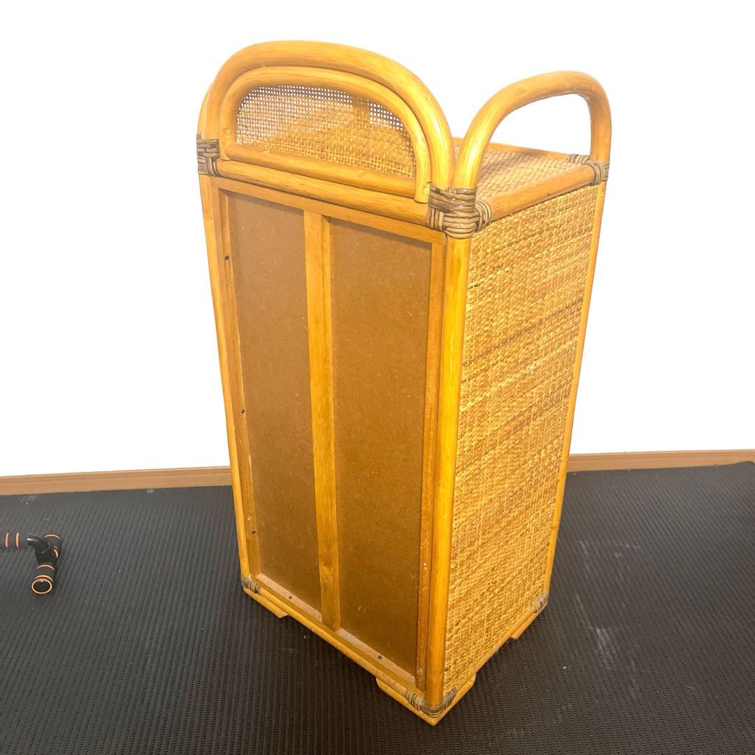 ラタン籐 5段チェスト 昭和レトロ アンティーク送料込