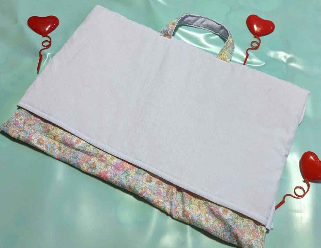 防災頭巾カバー　背もたれあり　さくらんぼ　ラベンダー　女子　入学　花柄