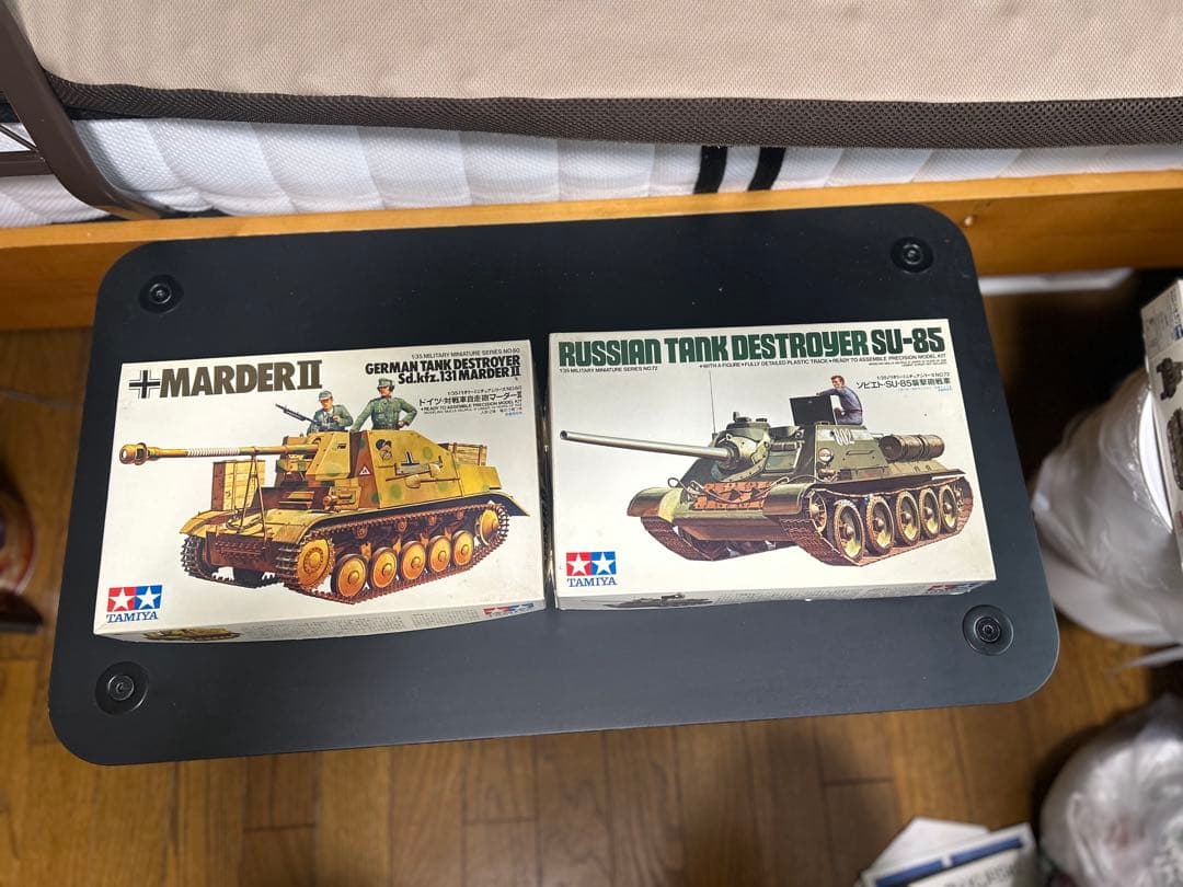 ジャンク　ミリタリープラモデル　箱＆部品その他