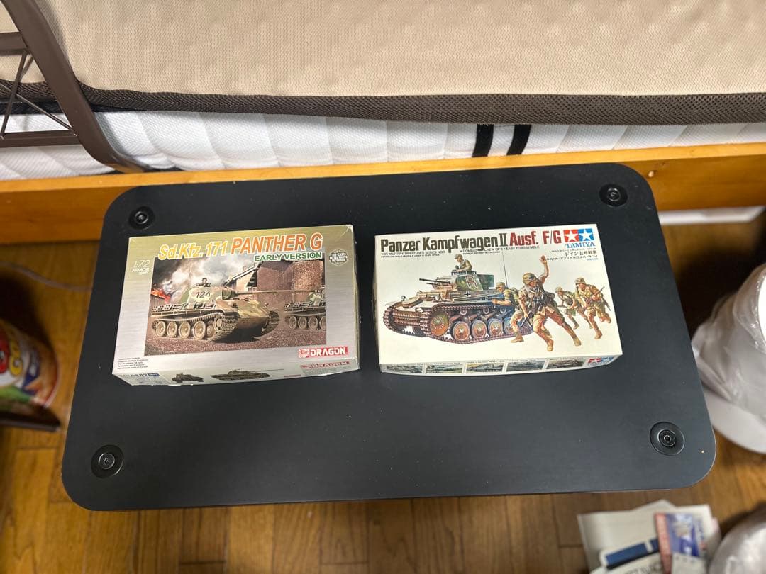 ジャンク　ミリタリープラモデル　箱＆部品その他